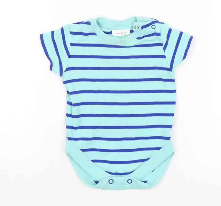 NEXT Baby Blue Striped Romper One-Piece Size 0-3 Months