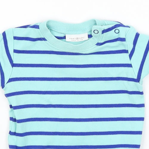 NEXT Baby Blue Striped  Romper One-Piece Size 0-3 Months