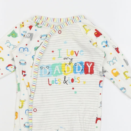TU Baby White   Babygrow One-Piece Size 0-3 Months  - Love My Daddy