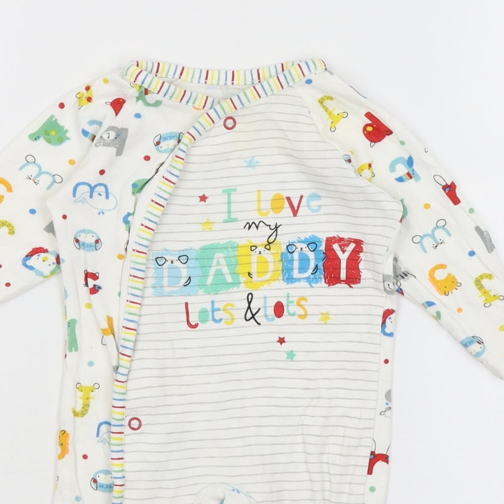 TU Baby White   Babygrow One-Piece Size 0-3 Months  - Love My Daddy