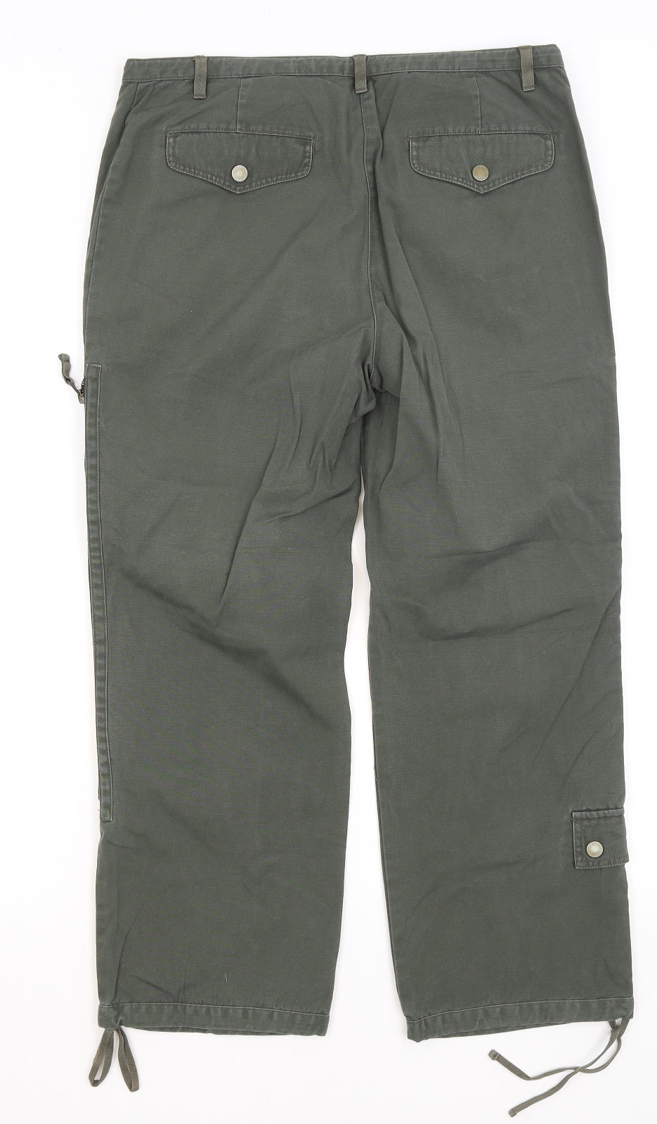 NEXT Womens Green   Cropped Trousers Size 12 L24.5 in