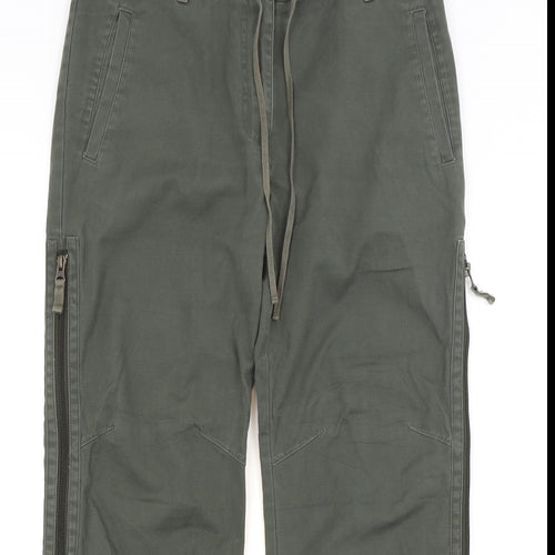 NEXT Womens Green   Cropped Trousers Size 12 L24.5 in