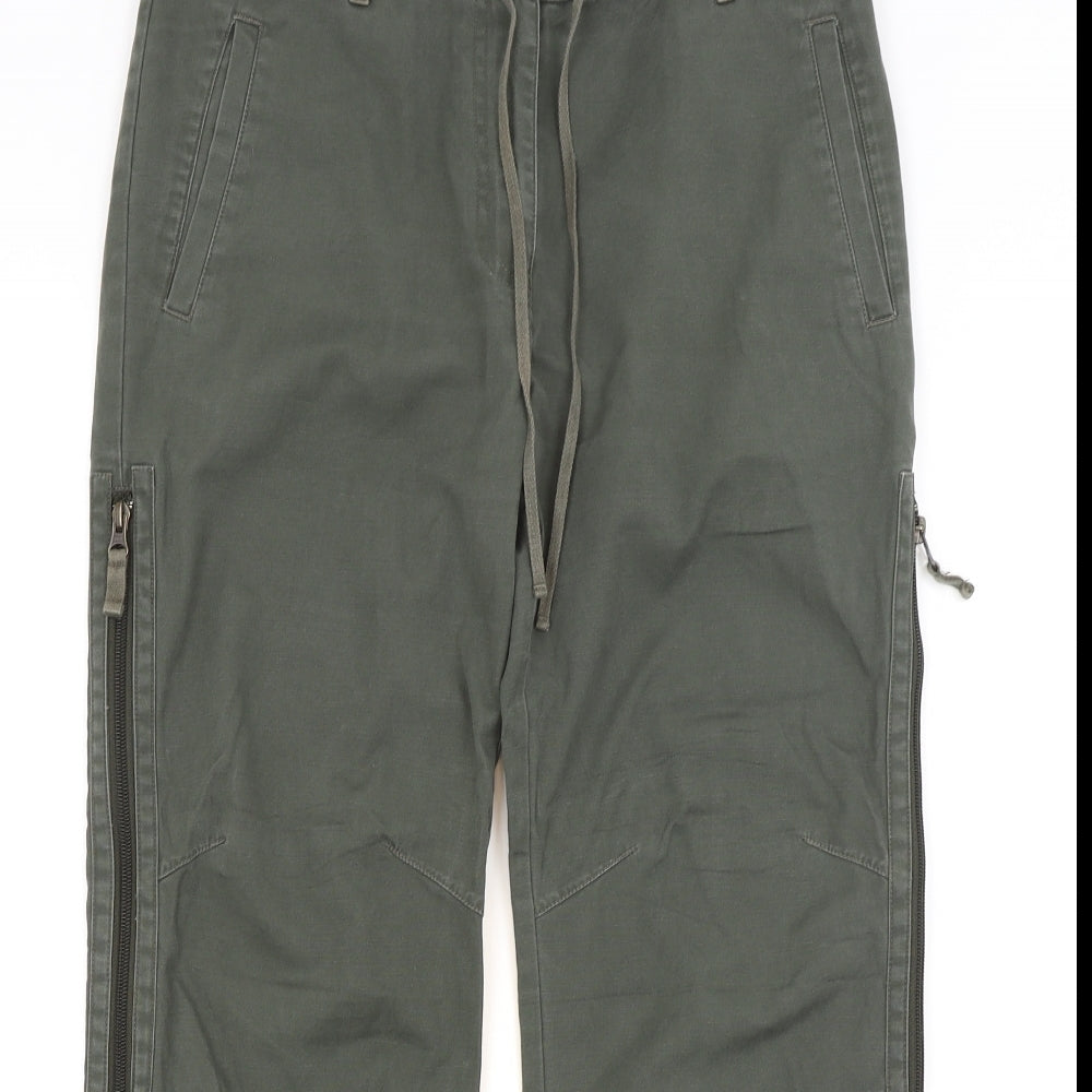 NEXT Womens Green   Cropped Trousers Size 12 L24.5 in