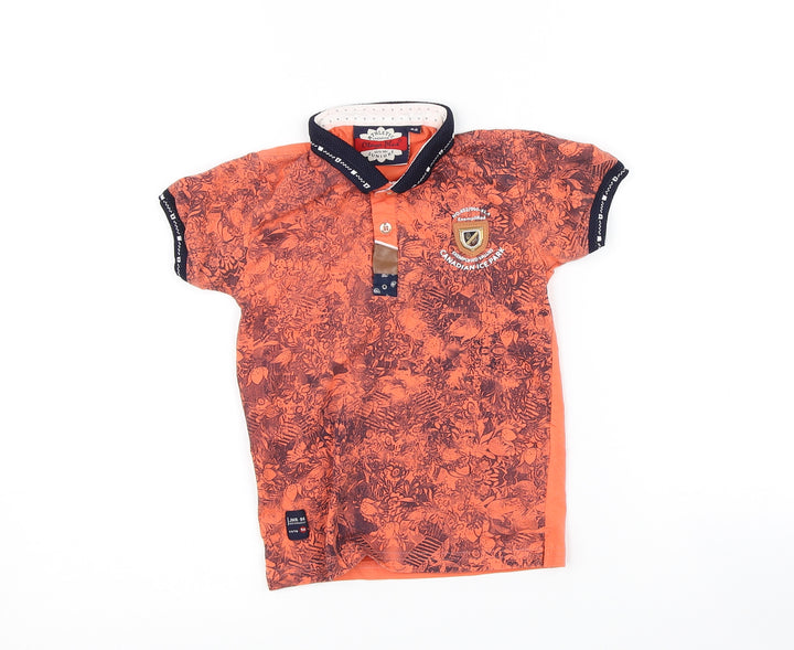 otaya plus Girls Orange Floral   Polo Size 5 Years