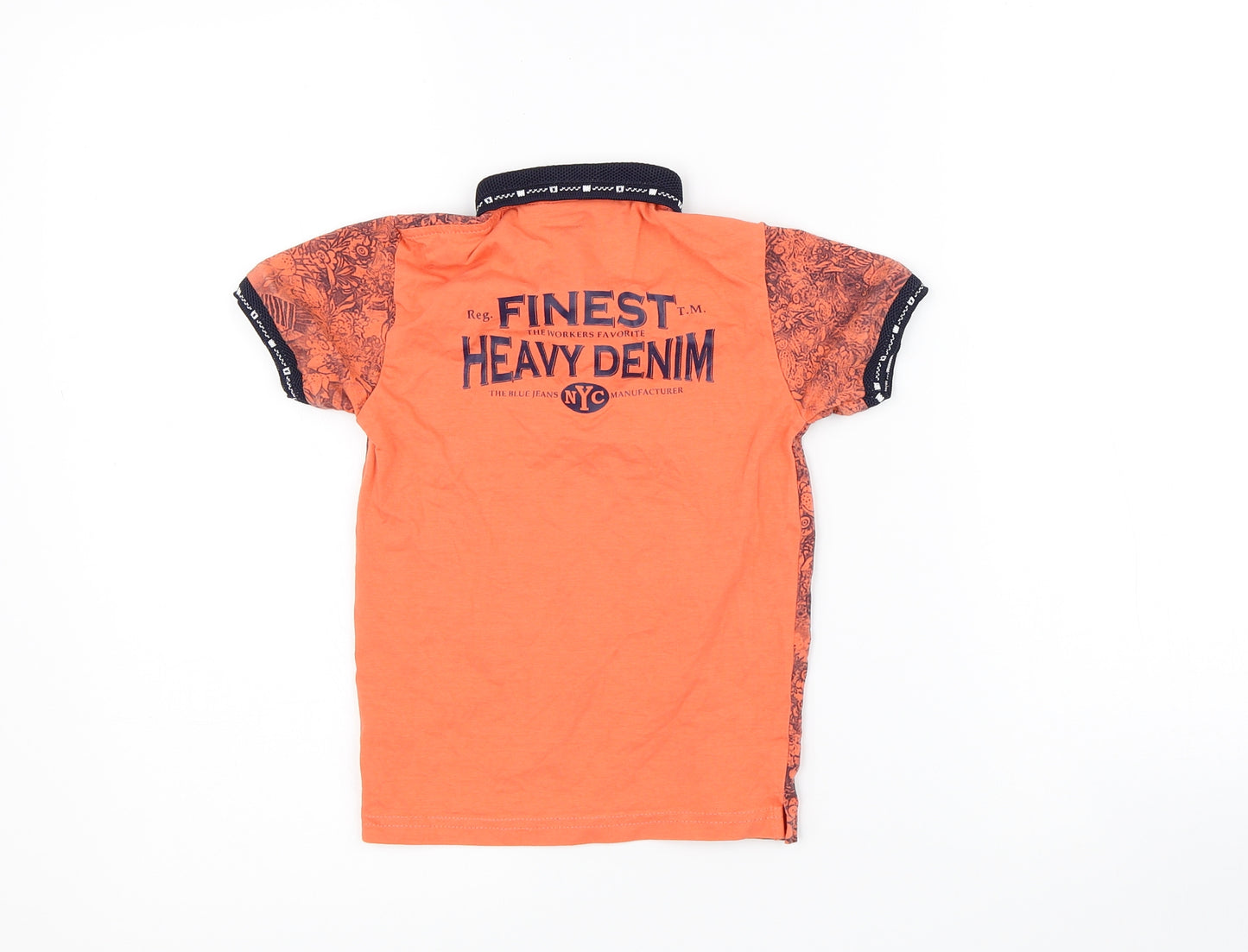 otaya plus Girls Orange Floral   Polo Size 5 Years