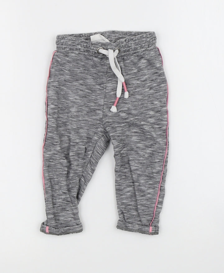 Topo Mini Girls Grey Jogger Leggings Size 12 Months