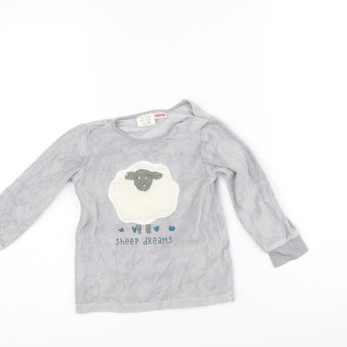 Zara Girls Green Solid  Top Pyjama Top Size 2-3 Years