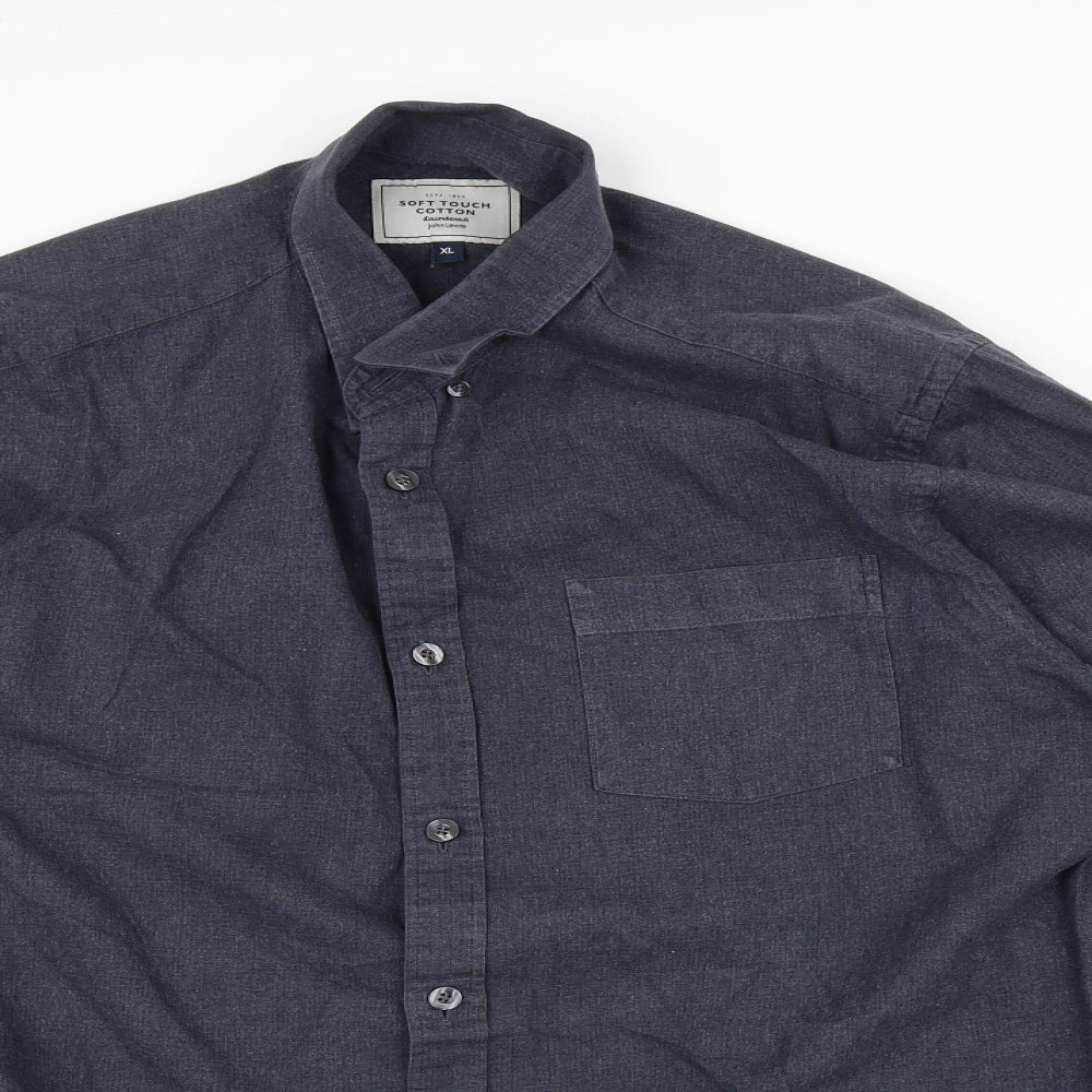 John Lewis Mens Grey    Button-Up Size XL