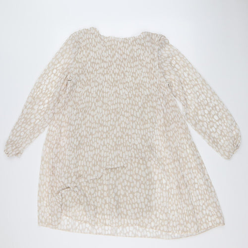 J&L Womens Beige Polka Dot  Shift  Size 8