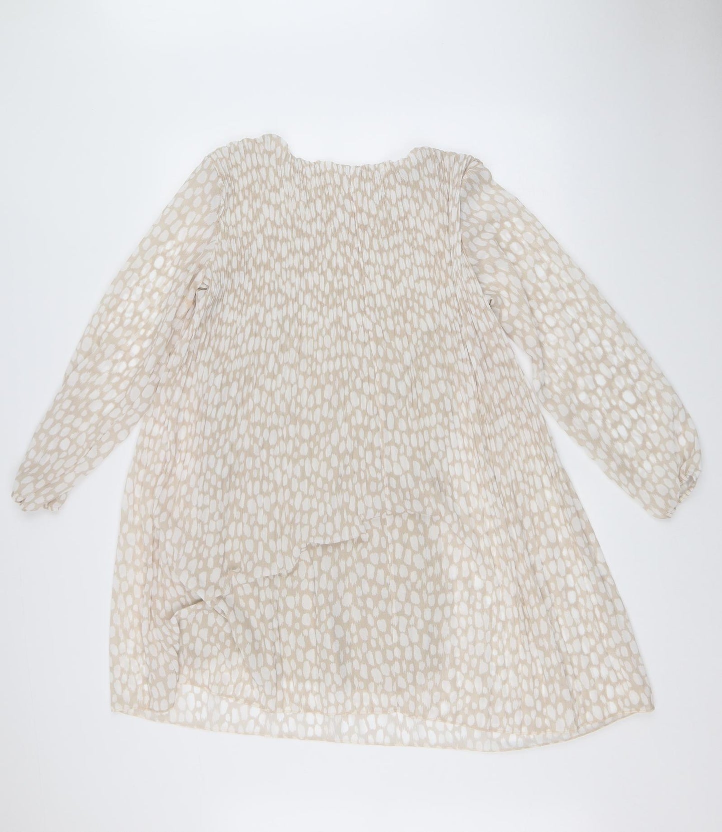 J&L Womens Beige Polka Dot  Shift  Size 8