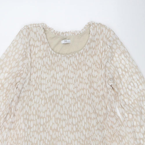 J&L Womens Beige Polka Dot  Shift  Size 8