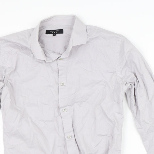 New Look Mens Grey    Button-Up Size S