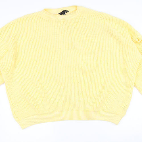 Dorothy Perkins Womens Yellow   Pullover Jumper Size S