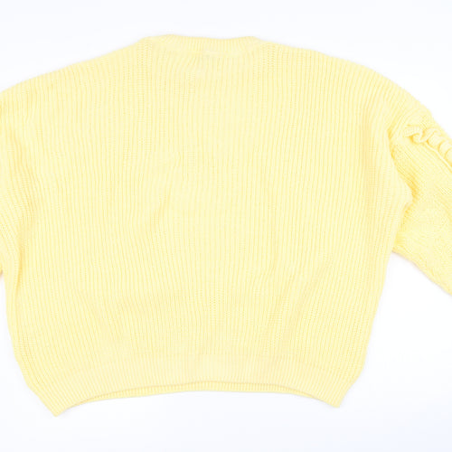 Dorothy Perkins Womens Yellow   Pullover Jumper Size S