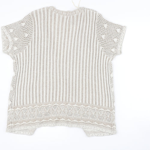 BM Womens Beige   Cardigan Jumper Size L