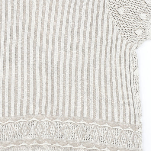 BM Womens Beige   Cardigan Jumper Size L