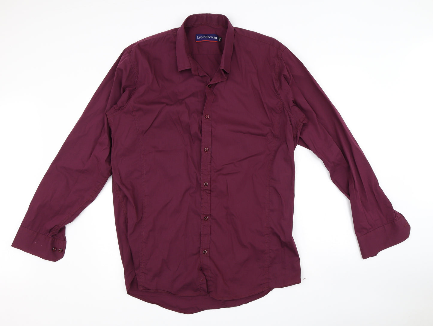 Lyon Becker Mens Purple    Button-Up Size 2XL