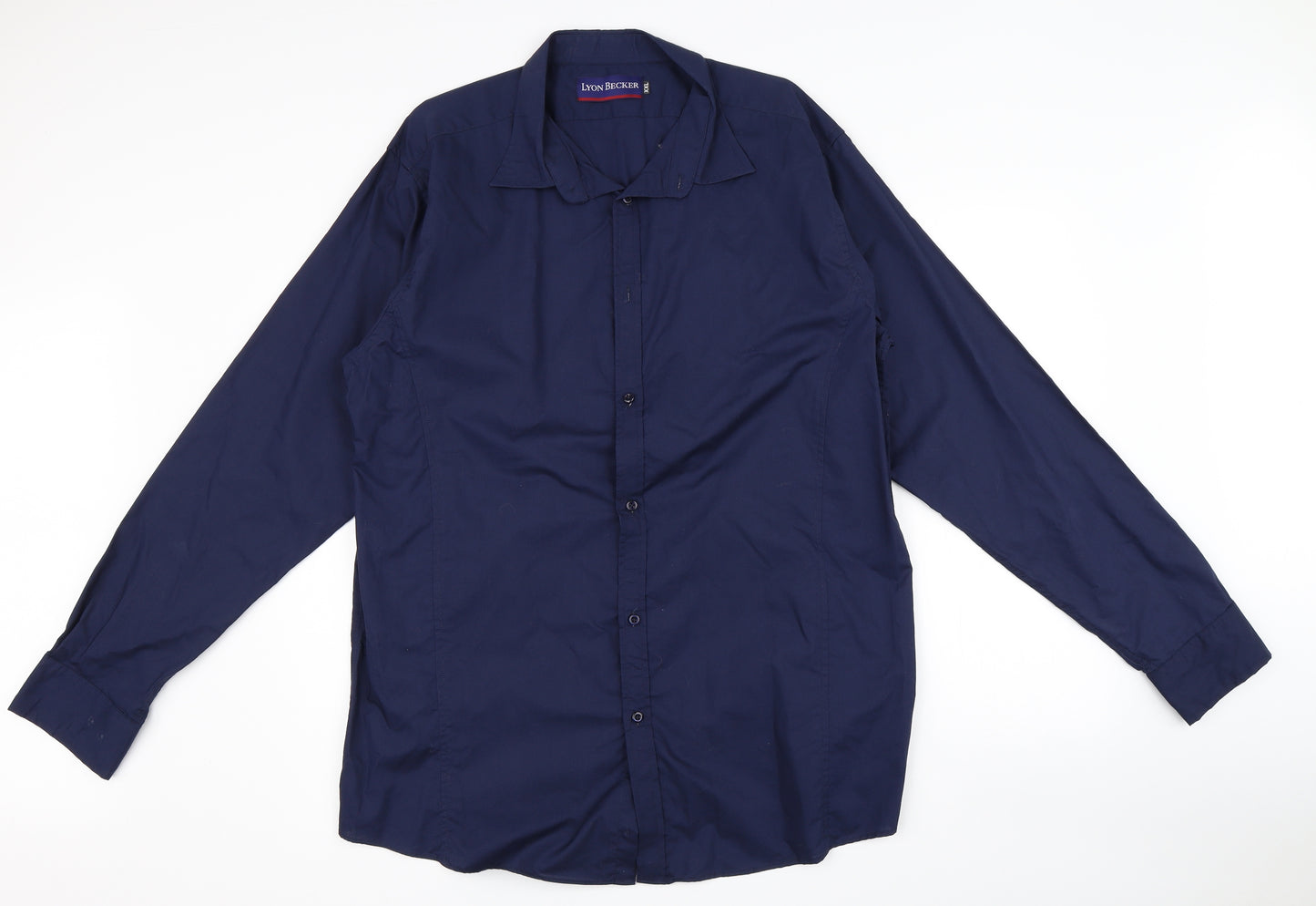 Lyon Becker Mens Blue    Button-Up Size 2XL
