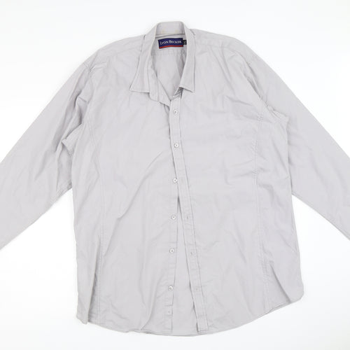 Lyon Becker Mens Grey    Button-Up Size 2XL