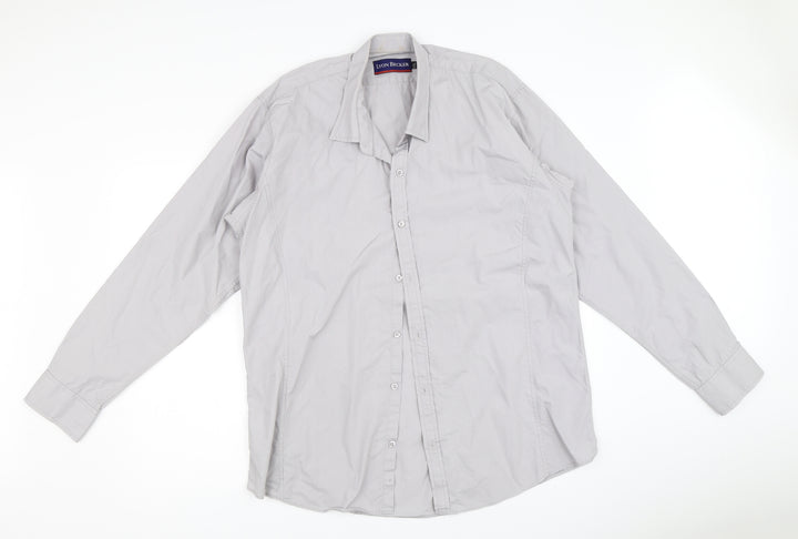 Lyon Becker Mens Grey    Button-Up Size 2XL