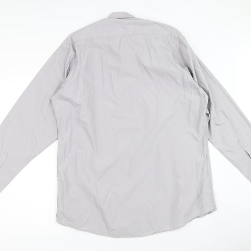 Lyon Becker Mens Grey    Button-Up Size 2XL