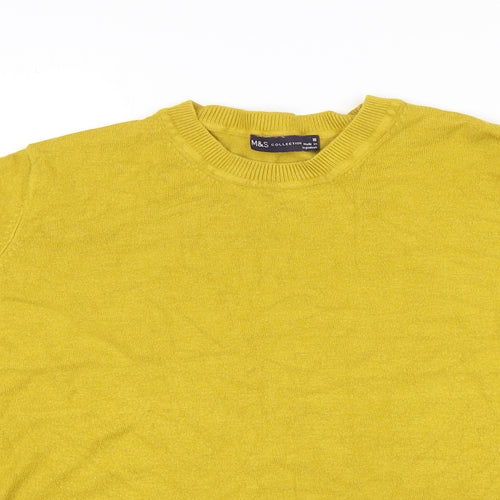 Marks and Spencer Womens Yellow   Pullover Jumper Size 16