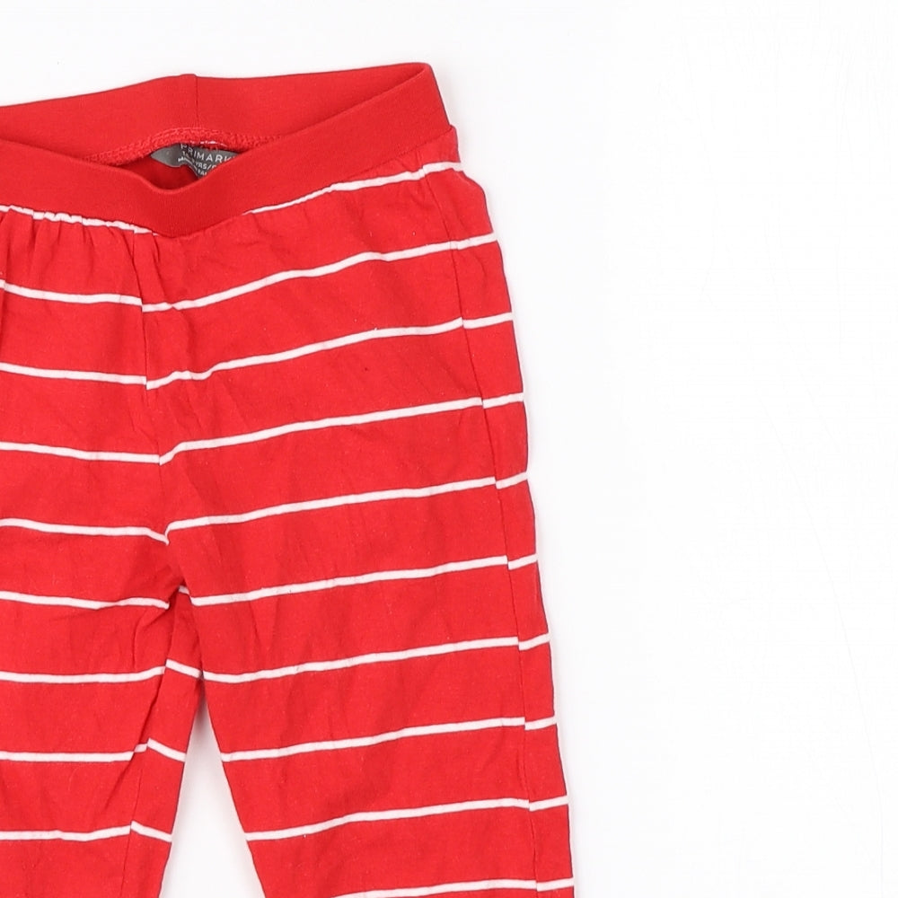 Primark Baby Red Striped  Cami Pyjama Pants Size 18-24 Months