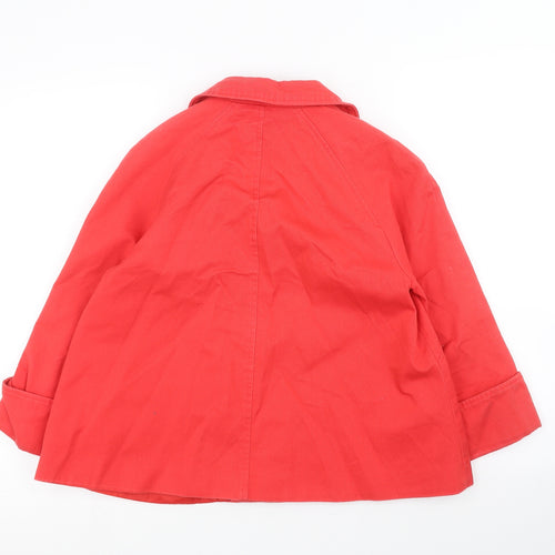 George Womens Red   Overcoat Coat Size 8