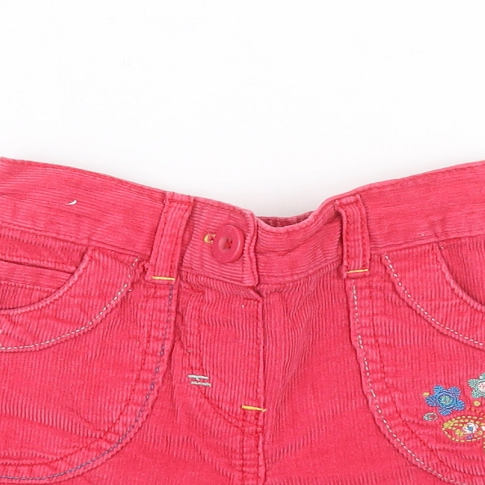 F&F Girls Pink Floral Corduroy Capri Jeans Size 18 Months