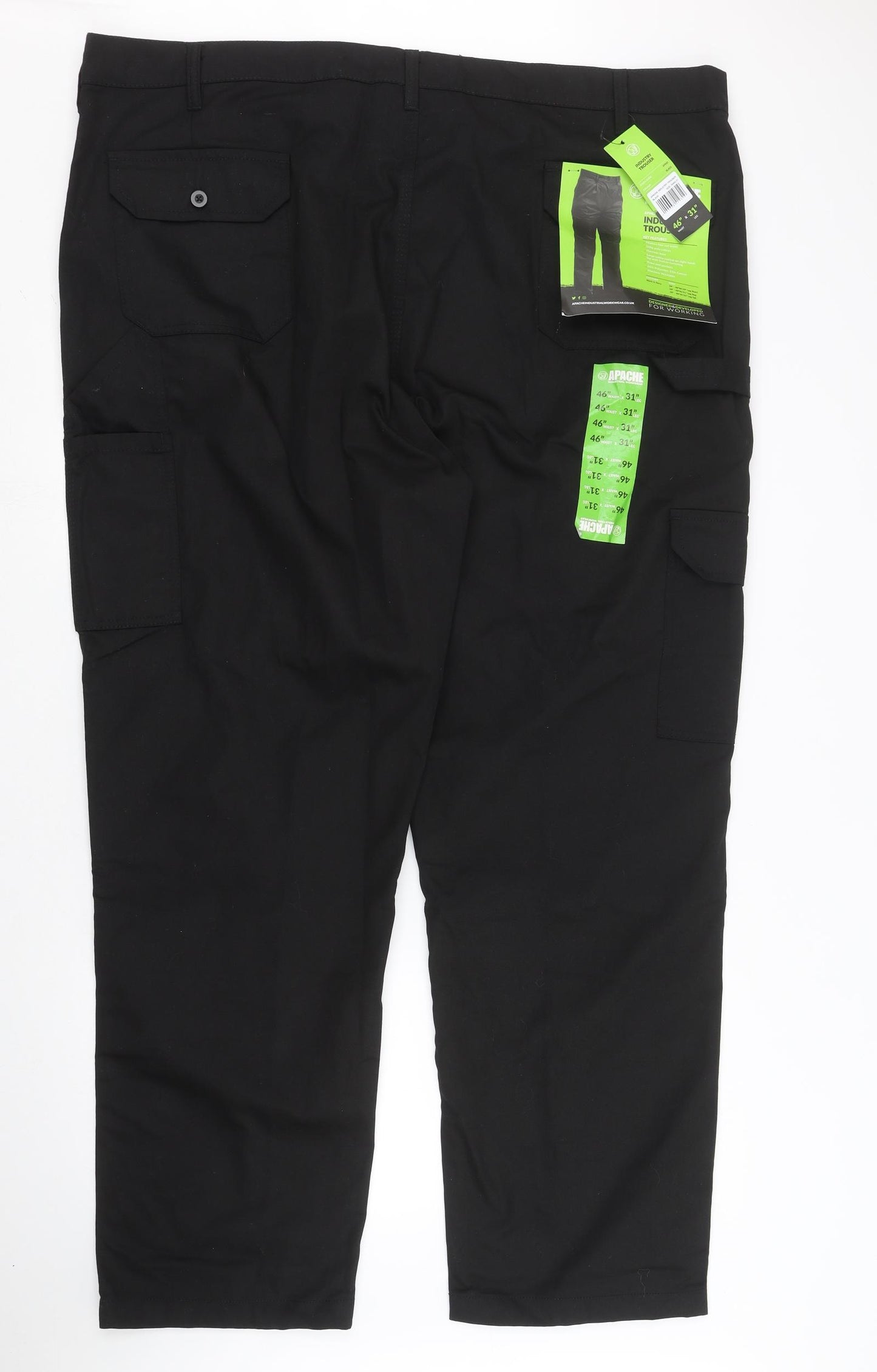 Apache Mens Black   Capri Trousers Size 46 in L31 in