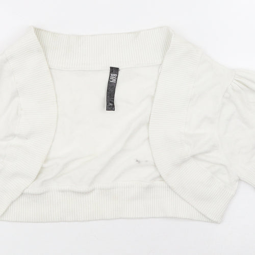 Bay Womens White   Cardigan Jumper Size 14