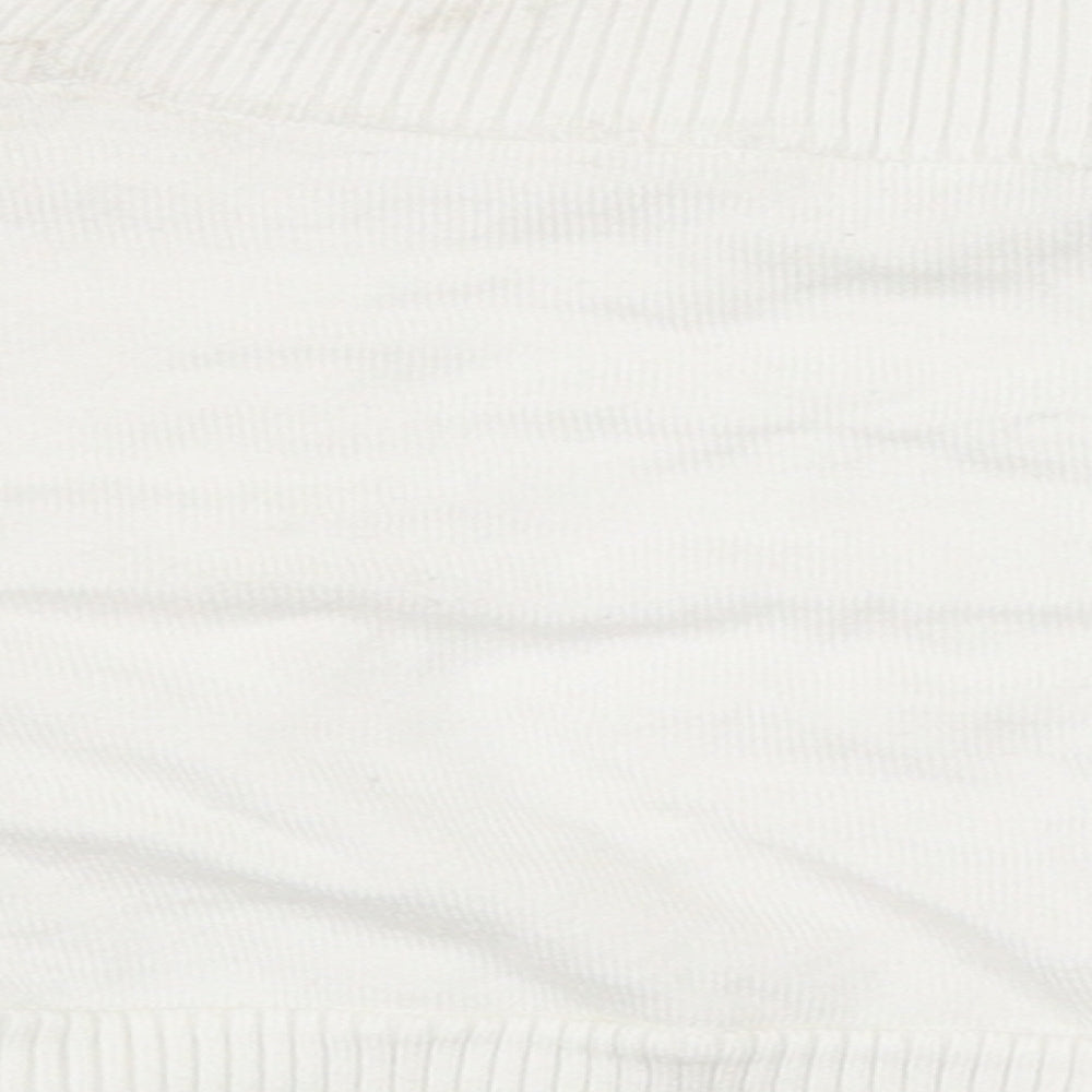 Bay Womens White   Cardigan Jumper Size 14