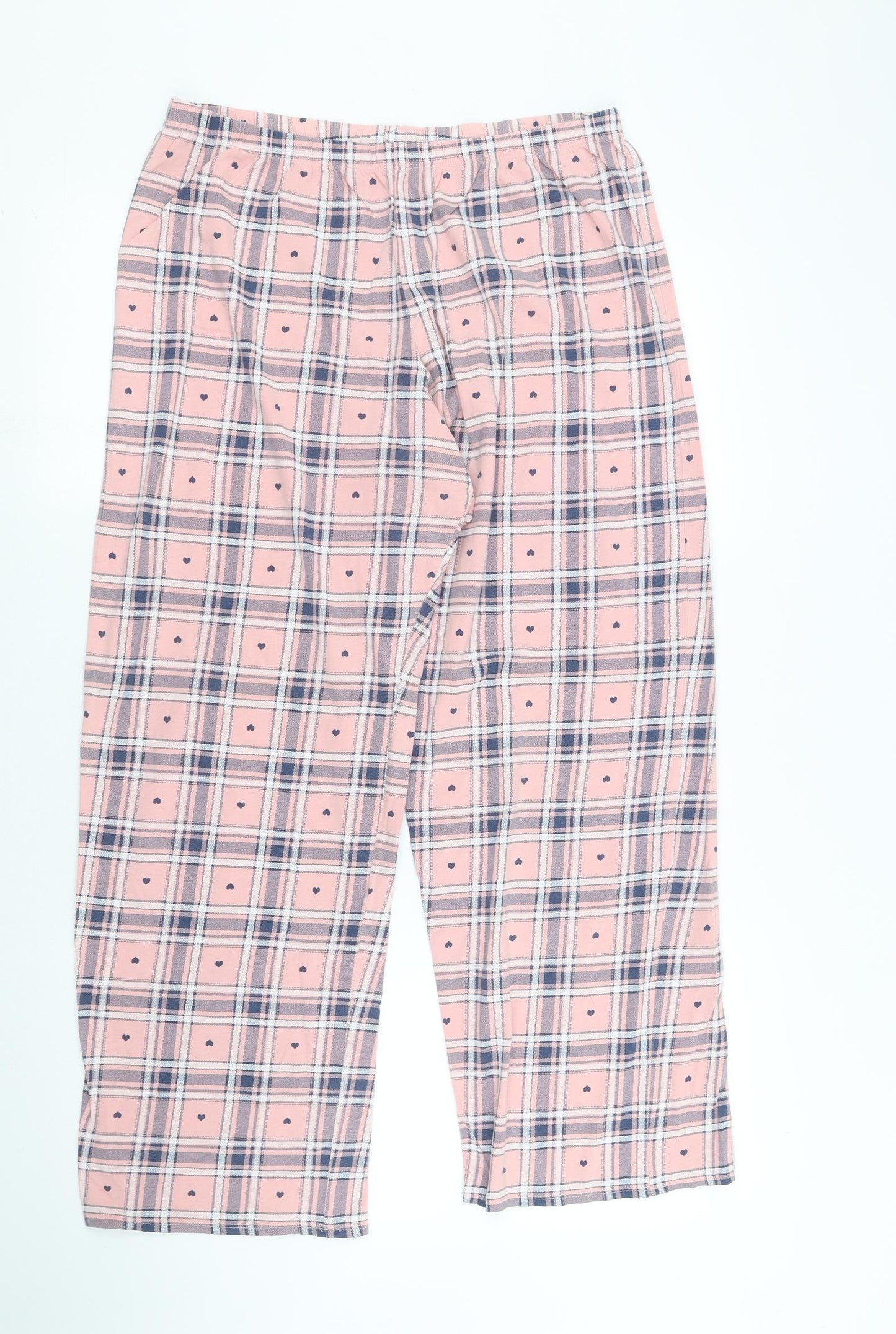M&S Womens Pink Plaid  Chemise Pyjama Set Size 12