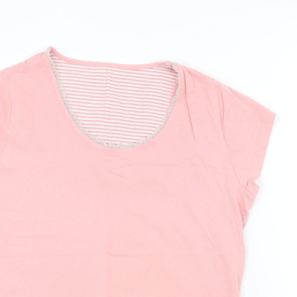 M&S Womens Pink Plaid  Chemise Pyjama Set Size 12