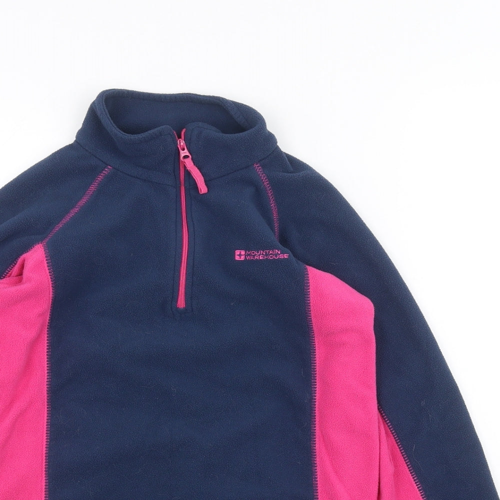 Mountain Warehouse Girls Blue  Fleece Pullover Jumper Size 11 Years
