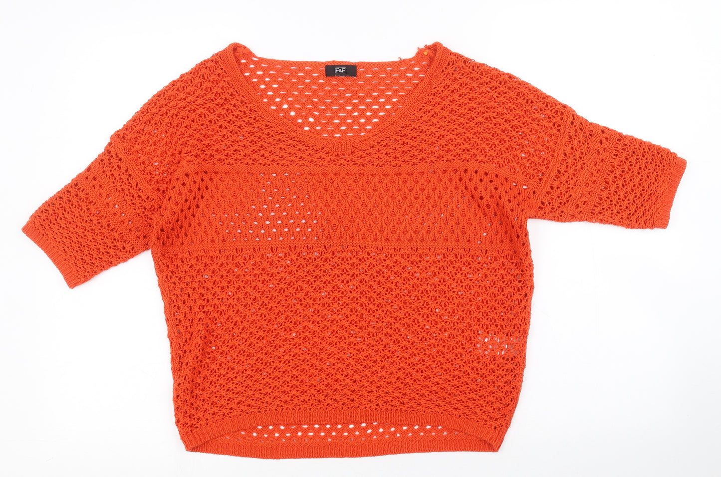 F&F Womens Orange   Pullover Jumper Size 8