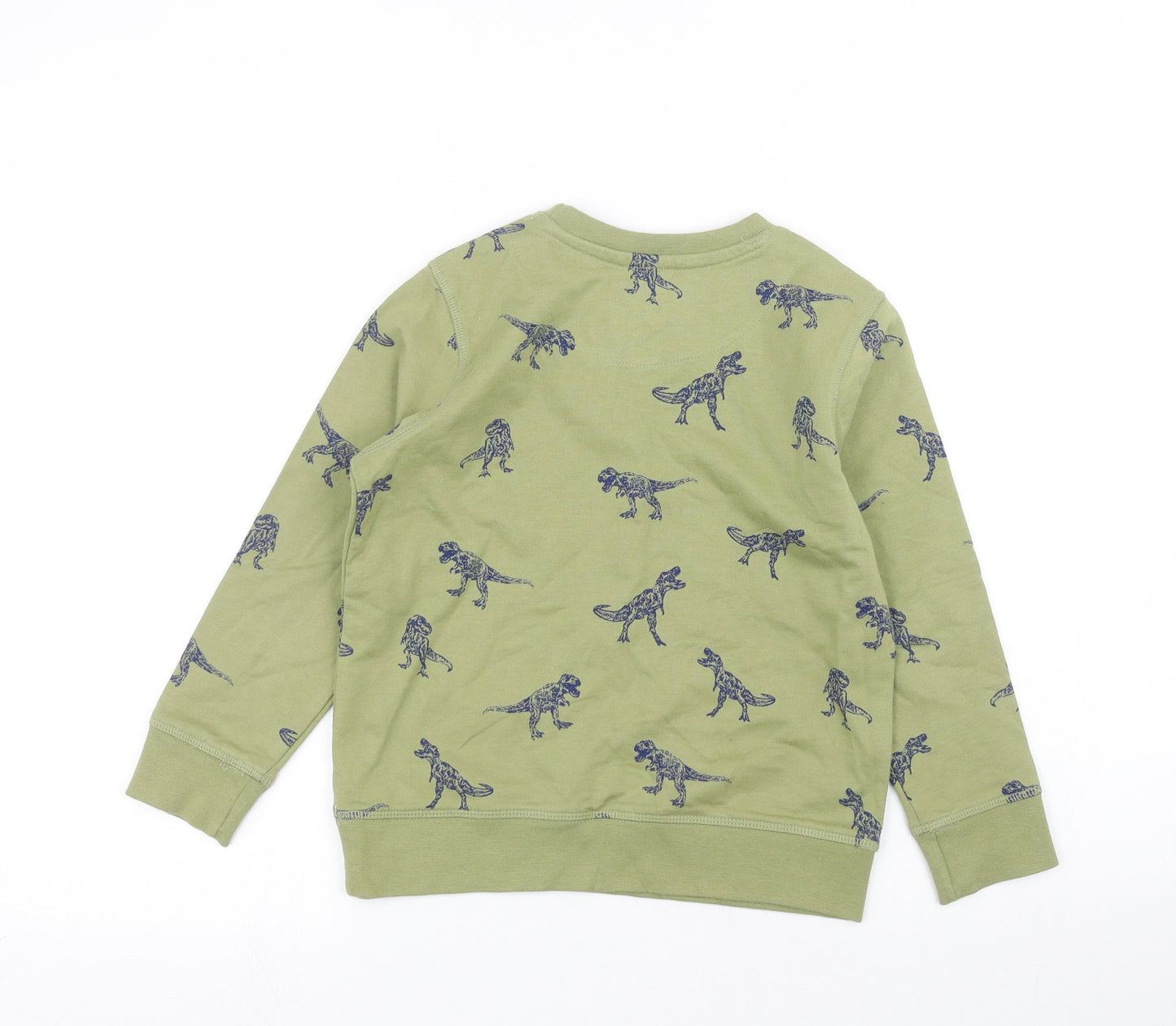 John Lewis Boys Green   Pullover Jumper Size 6 Years  - Dinosaur