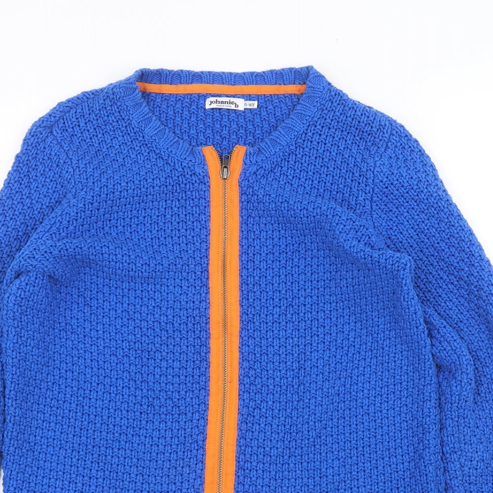 Johnnie B Girls Blue   Full Zip Jumper Size 14 Years