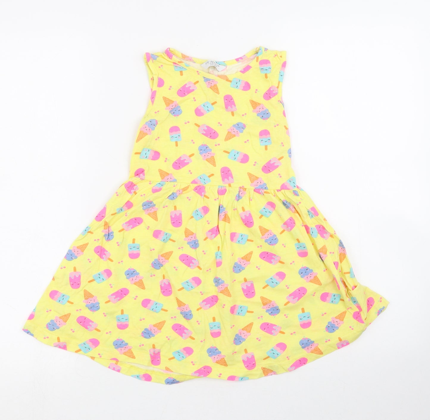 Primark Girls Yellow   A-Line  Size 7 Years