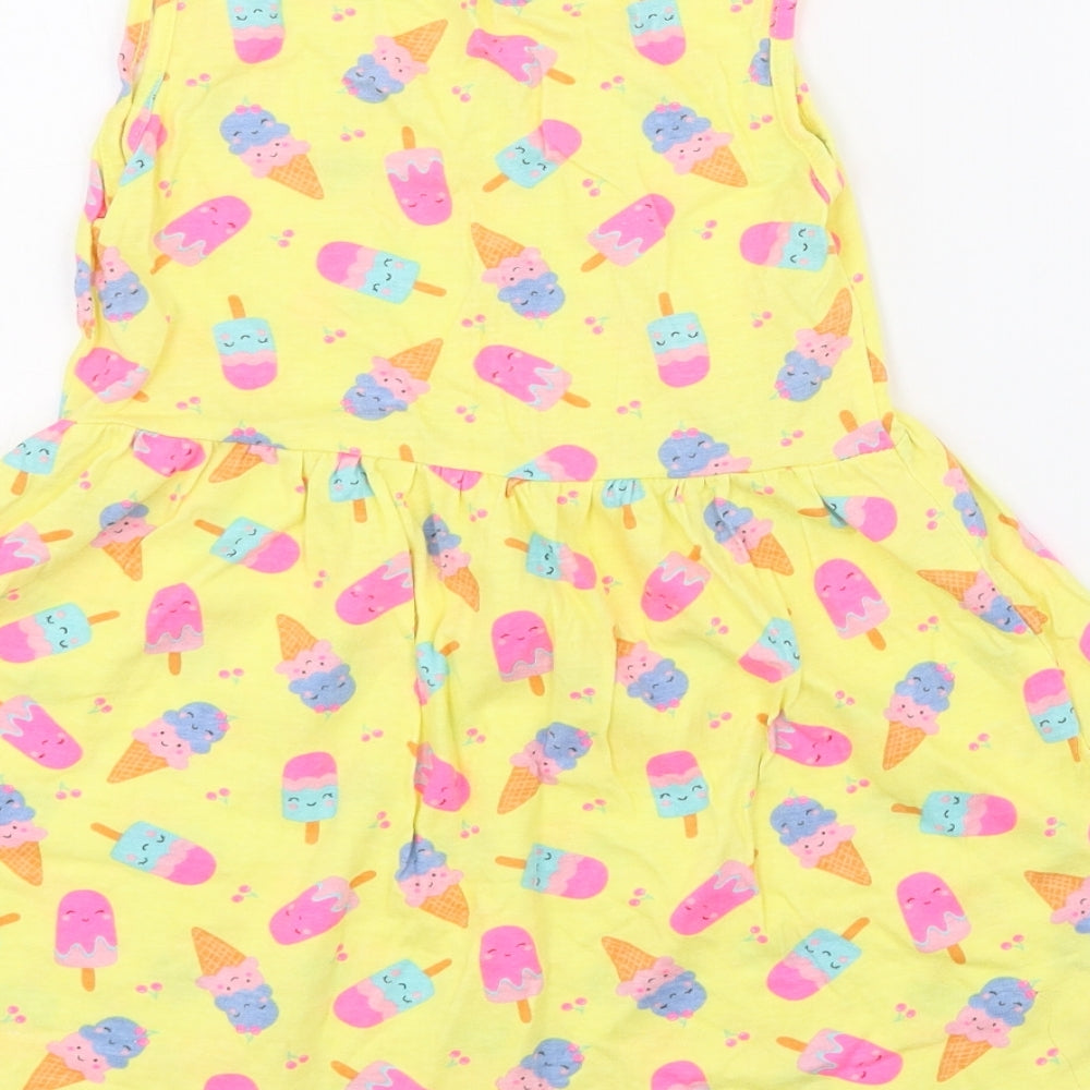 Primark Girls Yellow   A-Line  Size 7 Years