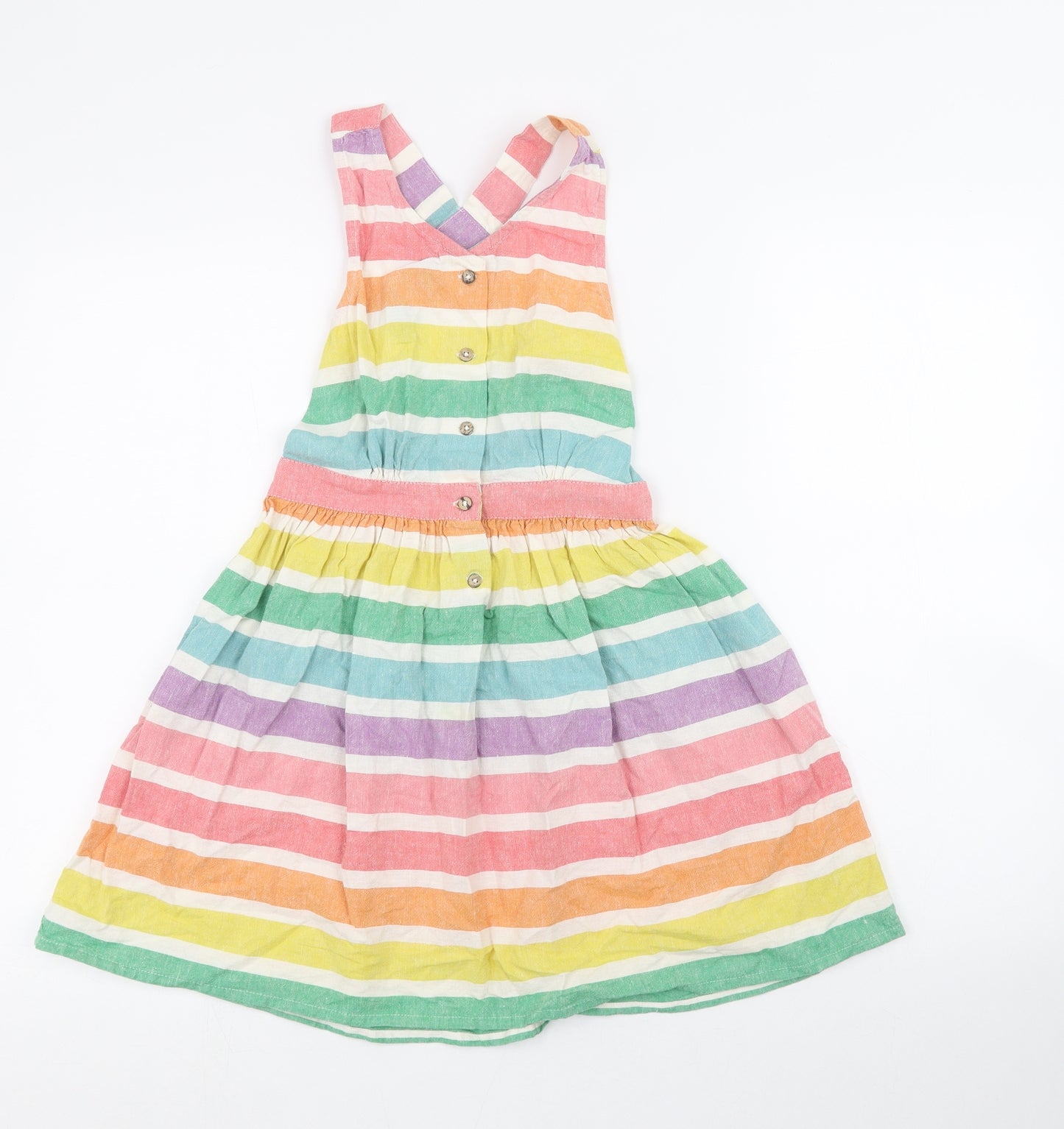 NEXT Girls Multicoloured Striped  A-Line  Size 8 Years