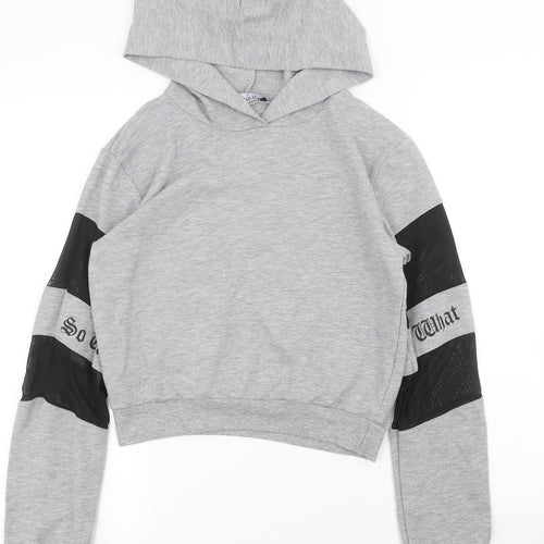 Select Womens Grey   Pullover Hoodie Size S