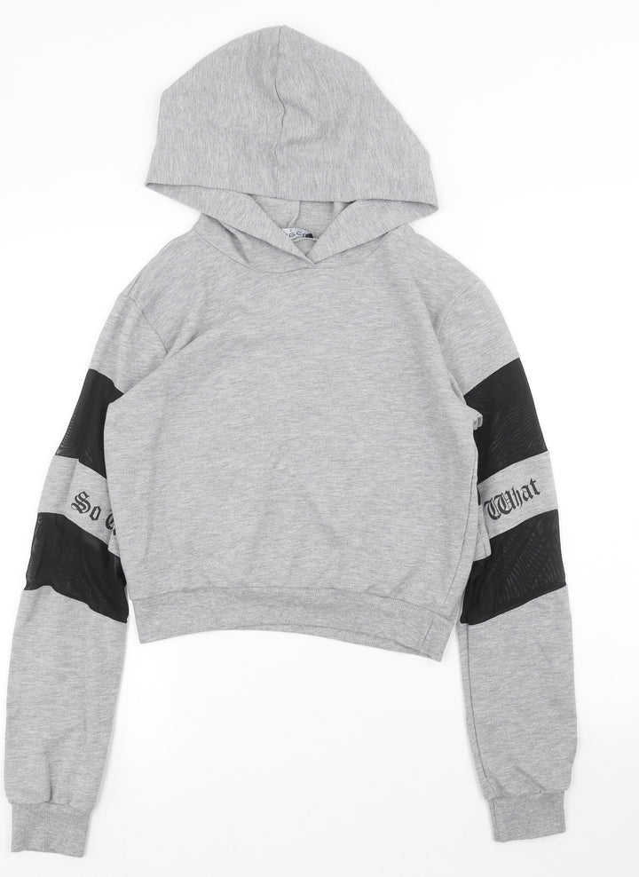 Select Womens Grey   Pullover Hoodie Size S