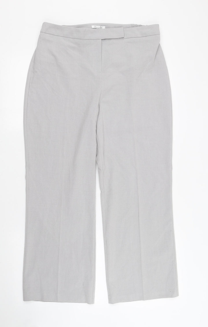 Berkertex Womens Grey Capri Trousers Size 12 L26 in
