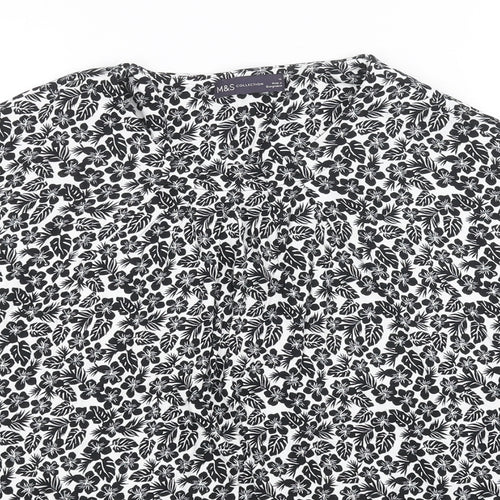 M&S Womens Black   Basic T-Shirt Size 14
