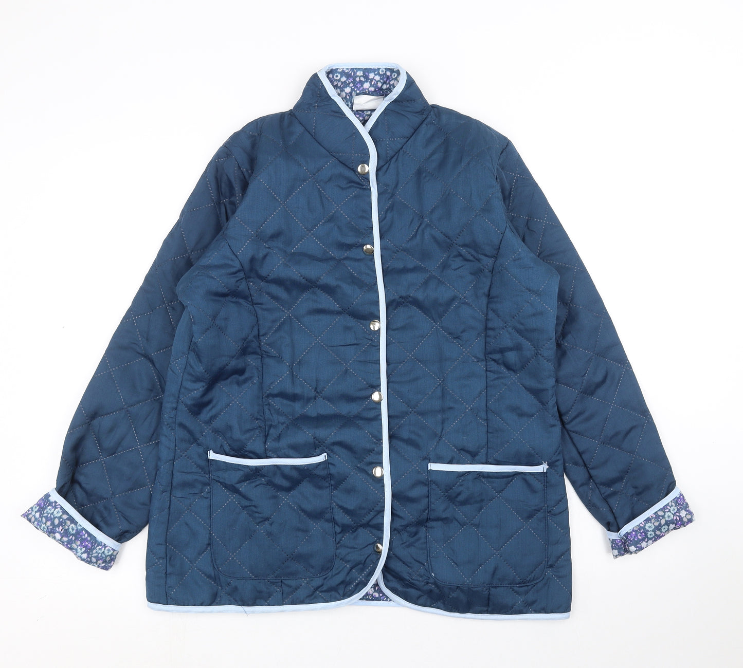 Natalie Andersen Womens Blue   Quilted Coat Size 14