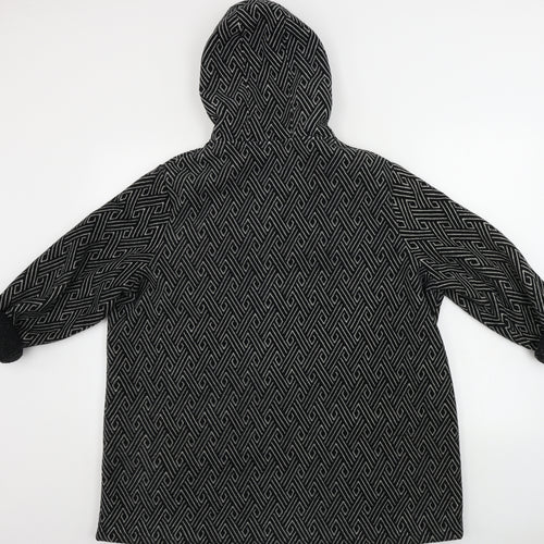Bonmarché  Womens Black Geometric  Jacket Coat Size L