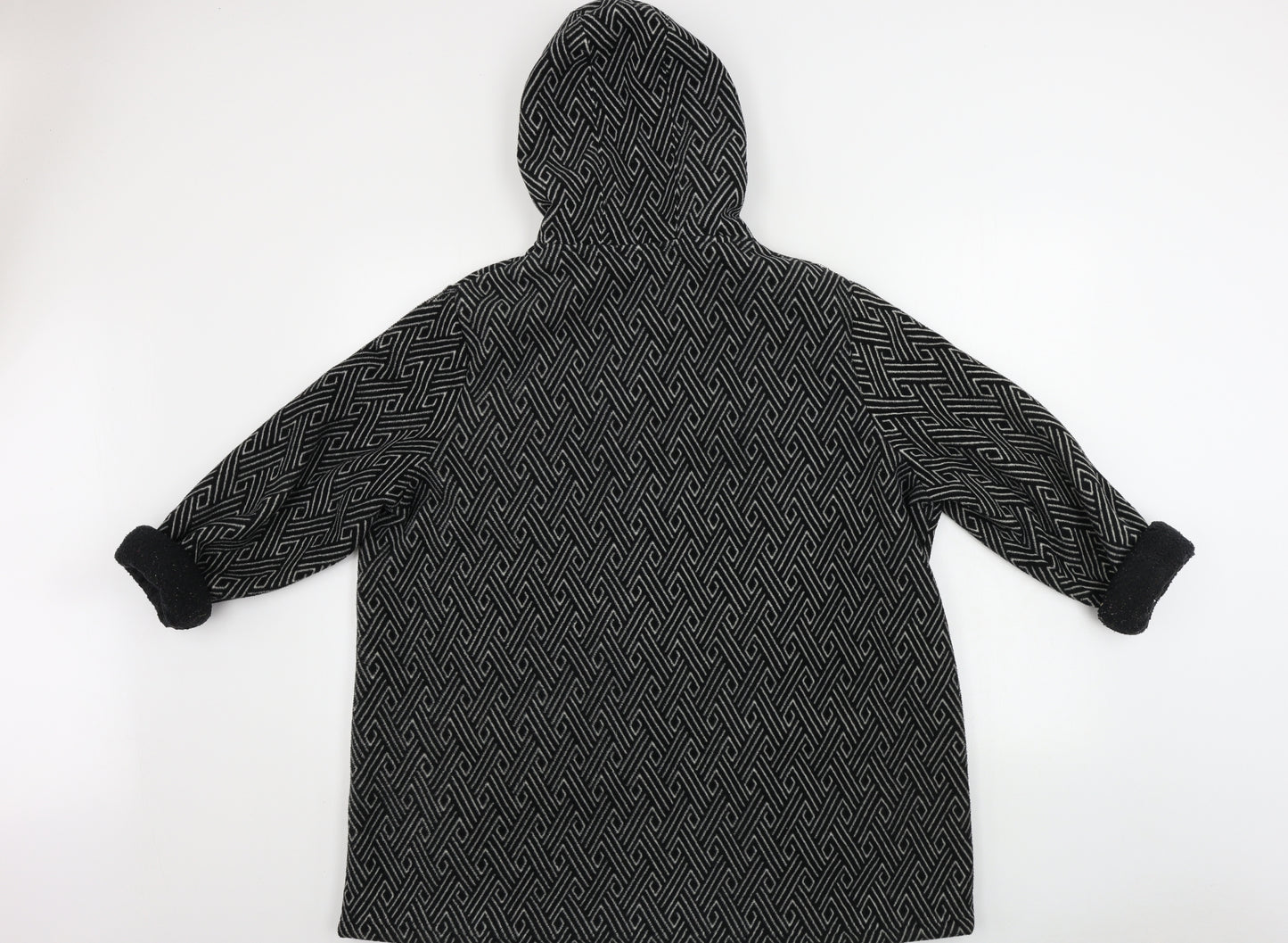 Bonmarché  Womens Black Geometric  Jacket Coat Size L