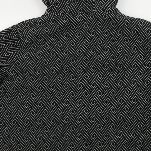 Bonmarché  Womens Black Geometric  Jacket Coat Size L
