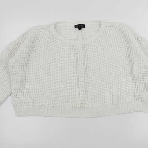 Topshop  Womens White   Pullover Jumper Size 12